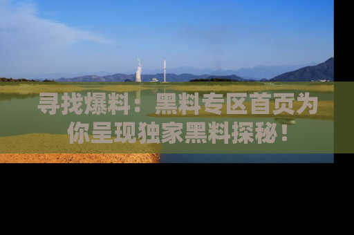 寻找爆料：黑料专区首页为你呈现独家黑料探秘！