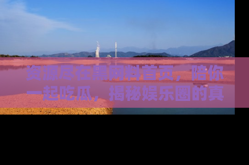 资源尽在黑网料首页,陪你一起吃瓜,揭秘娱乐圈的真实内幕