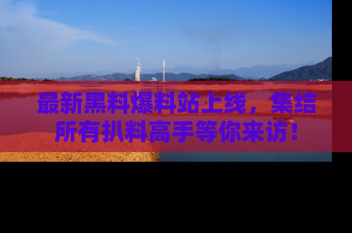 最新黑料爆料站上线,集结所有扒料高手等你来访!
